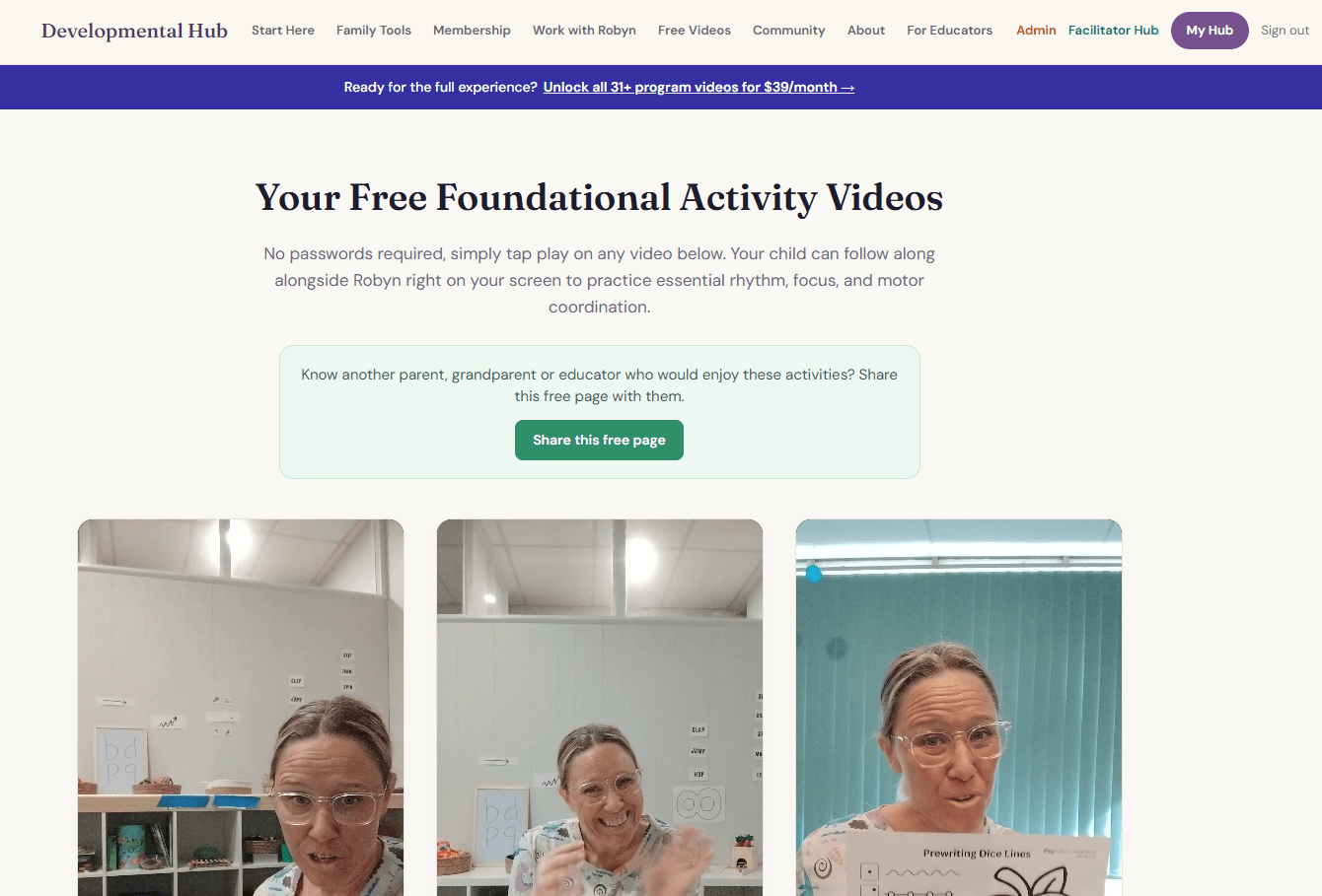 Free Play Move Improve family videos